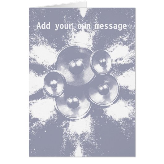 Light blue music speakers cards (Front)