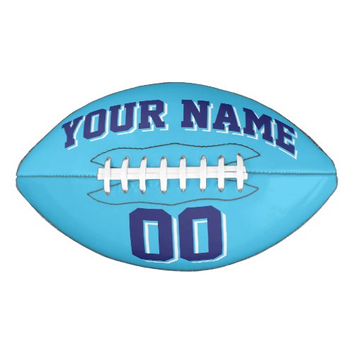 LIGHT BLUE NAVY AND WHITE Custom Football