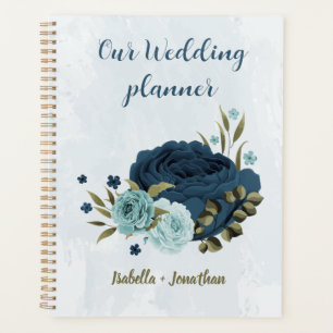 light blue navy flowers wedding planner