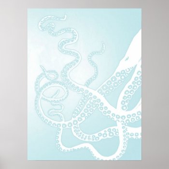 Light Blue Octopus Tentacles Poster by CuteLittleTreasures at Zazzle