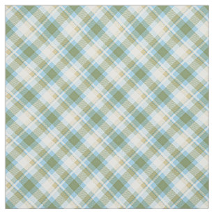 Light Blue, Pink and White Plaid Fabric