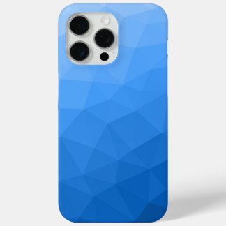 Light blue ombre gradient geometric mesh pattern iPhone 15 pro max case