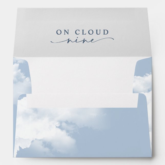 Light Blue "On Cloud Nine" Bachelorette Weekend Envelope (Back (Bottom))