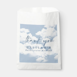 Light Blue "On Cloud Nine" Bachelorette Weekend Favor Bag