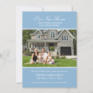 Light Blue Our New Home Photo Announcement