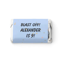Light Blue Outer Space Galaxy Themed Birthday Hershey's Miniatures