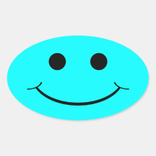 Blue Smiley Face Stickers | Zazzle