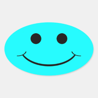 Blue Smiley Face Stickers | Zazzle