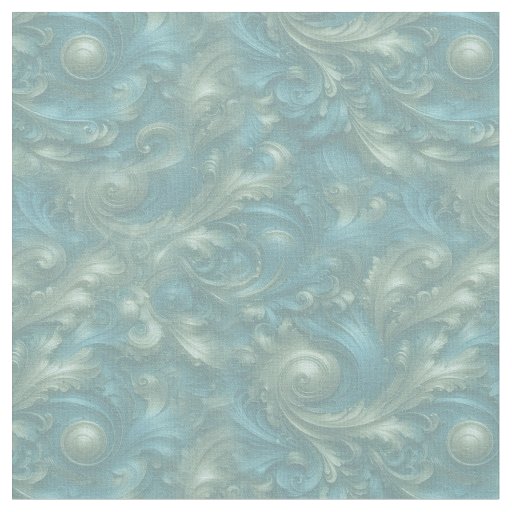Light Blue-Palette on a Bronze Gold Barogue design Fabric
