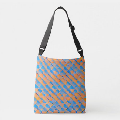 light blue pattern Crossbody Bags