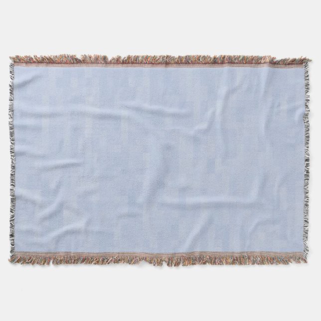 Light blue pattern - throw blanket (Front)