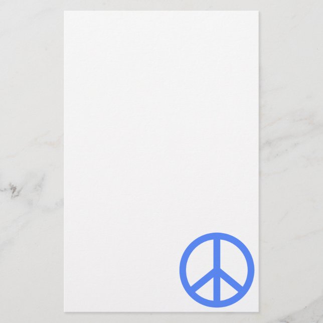 Light Blue Peace Stationery (Front)