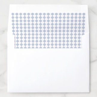 Light Blue Periwinkle Checker Diamond Envelope Liner