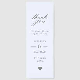 Light Blue Photo Strip Wedding Thank You Bookmarks