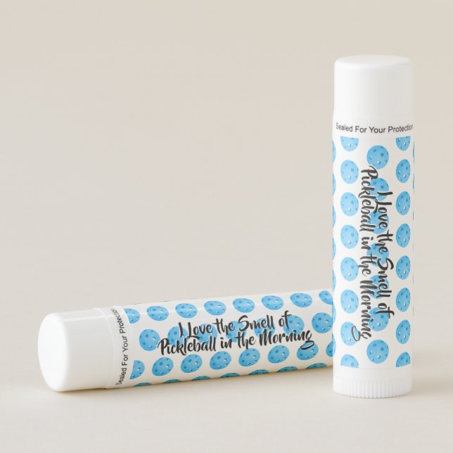 Light Blue Pickleball Balls Pickleball Party Favor Lip Balm (Front)