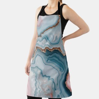 Light Blue Pink Gold Agate Marble Modern design 