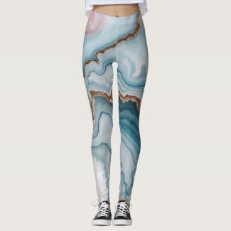 Light Blue Pink Gold Agate Marble Modern design 