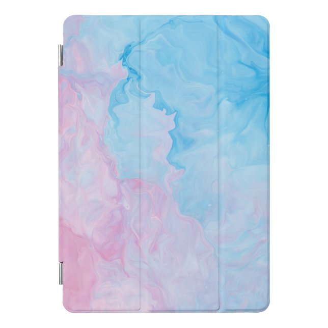 Light Blue Pink Watercolor iPad Pro Cover (Front)