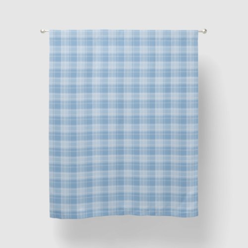 Light Blue Plaid Pattern Blackout Curtains