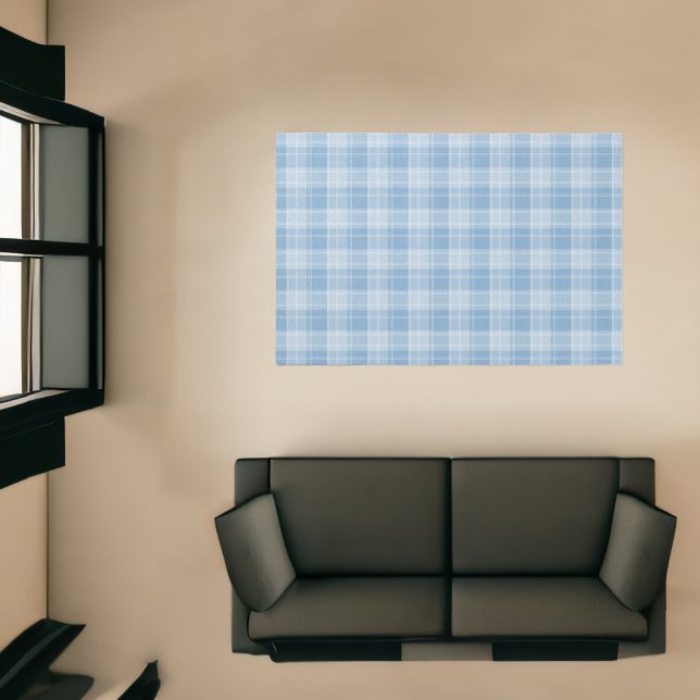 Light Blue Plaid Pattern Rug (Insitu (Indoor 1))