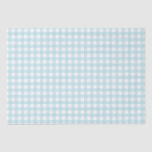 Light Blue Plaid Tissue Paper