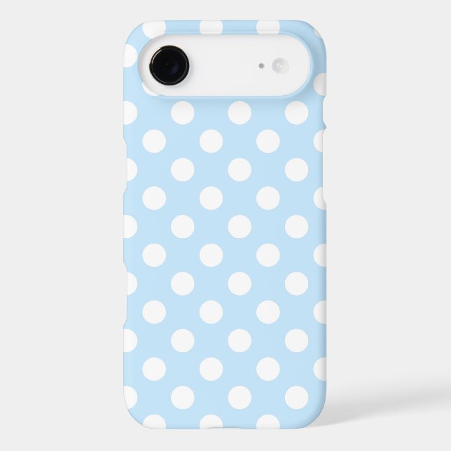 Light Blue Polka Dot Case-Mate iPhone Case (Back)