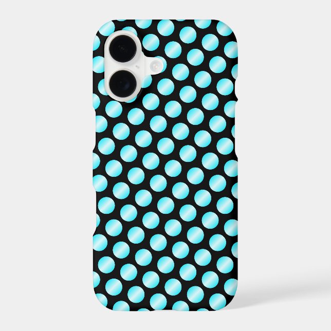 Light Blue Polka Dot Design iPhone Case (Back)