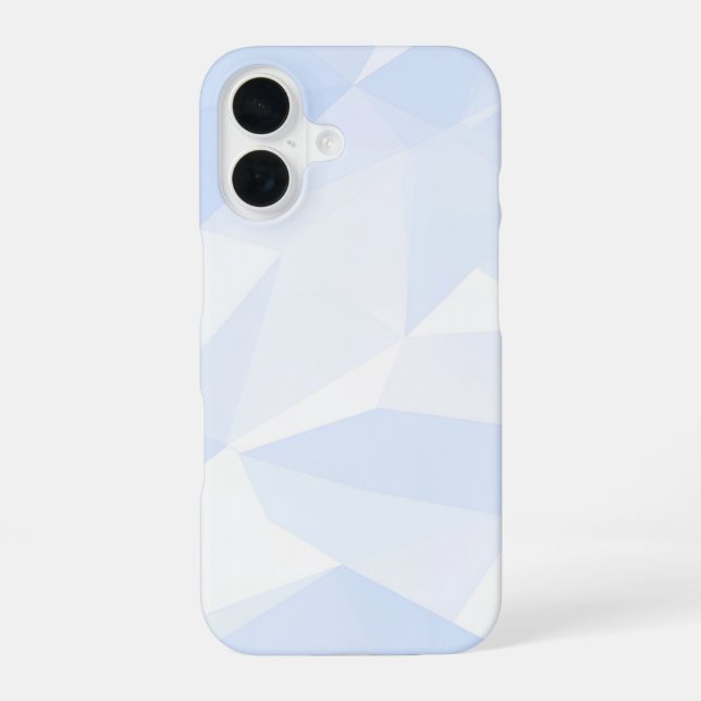 Light Blue Polygon Geometric iPhone Case (Back)