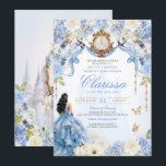 Light Blue Princess Sweet 16 Cinderella V2 Invitation<br><div class="desc">A fairytale dream come true. Your special day deserves a very special invitation design. I put a so much time and care into designing this invitation and I am IN LOVE with it. I hope you are too! This Cinderella invitation features so many little luxury touches perfect for your royal...</div>