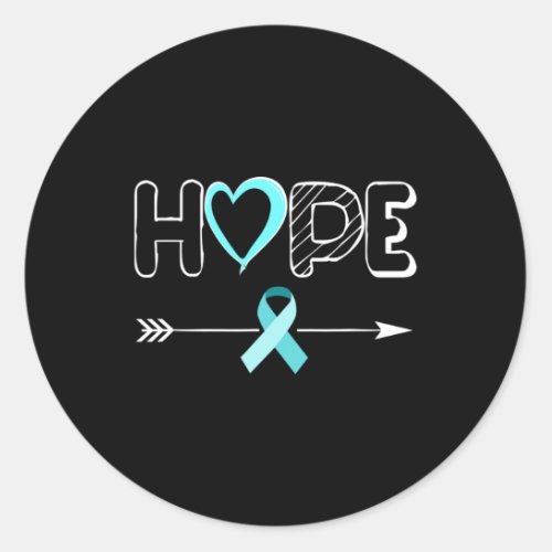 Light Blue Products Ribbon Hydrocephalus Awareness Classic Round Sticker