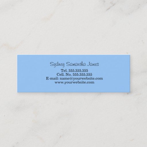 Customizable Light Blue Profile Card Business Card Templates