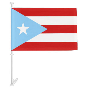 Light Blue Puerto Rican Car Flag