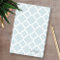 Light Blue Quatrefoil Pattern Personalized Name