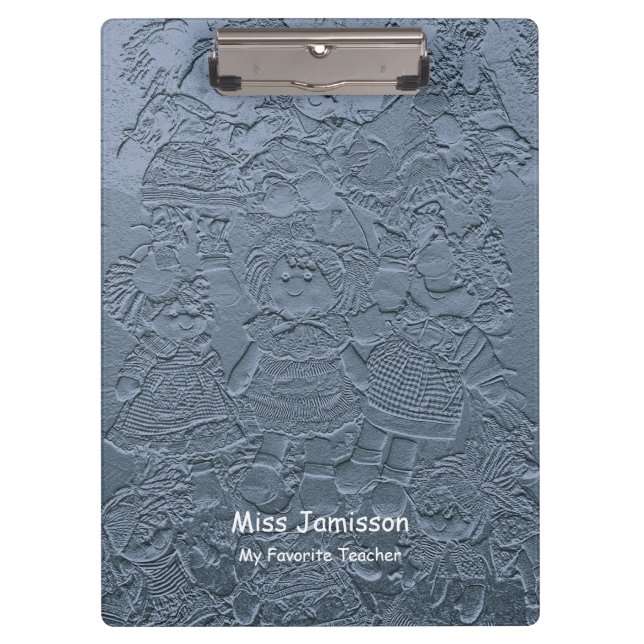 Light Blue Rag Dolls, My Favorite Teacher, Name, Clipboard (Front)