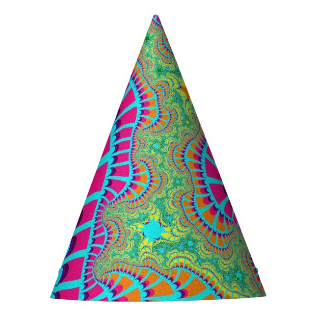 Light Blue Rainbow Remix Party Hat (Front)