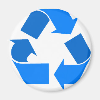 light blue recycle magnet