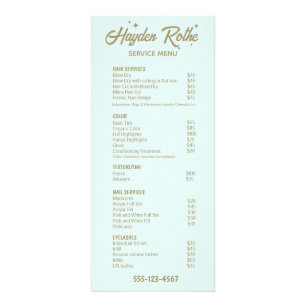 Light Blue Retro Typography Rack Card