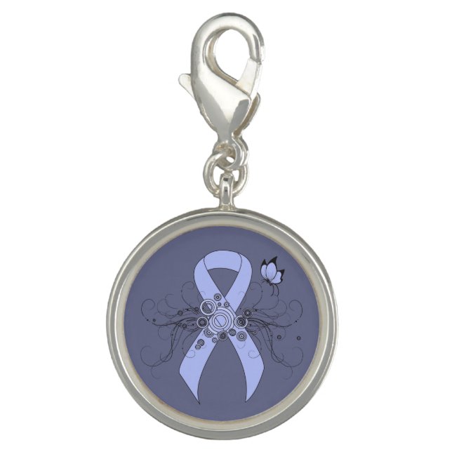 Light Blue Ribbon with Butterfly Charm (Front)