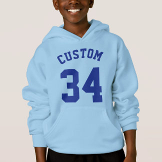 Light Blue & Royal Kids | Sports Jersey Design Hoodie
