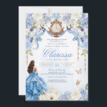 Light Blue Royal Princess Sweet Sixteen Birthday Invitation<br><div class="desc">*~*~*~* A fairy-tale dream come true. Your special day deserves a very special invitation design. I put a so much time and care into designing this invitation and I am IN LOVE with it. I hope you are too! This Cinderella invitation features so many little luxury touches perfect for your...</div>