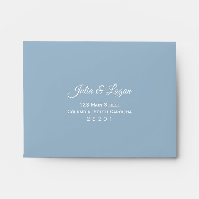 Light Blue RSVP Response Envelope (Front)