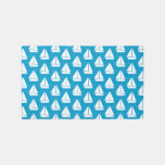 Light Blue Sailboat Pattern Rug
