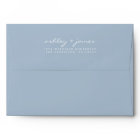 Light Blue Script Wedding Return Address
