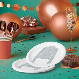 Light Blue Shirt Paper Plates