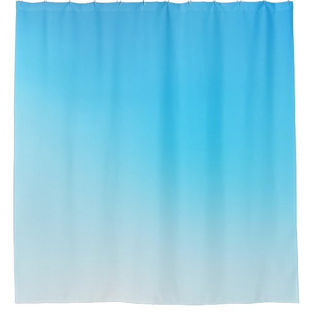 Light blue shower curtain (Front)