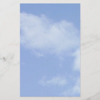 light blue sky w/ clouds stationary stationery