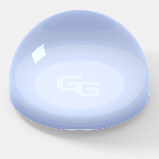 Light Blue Snowball Paperweight (Angled)