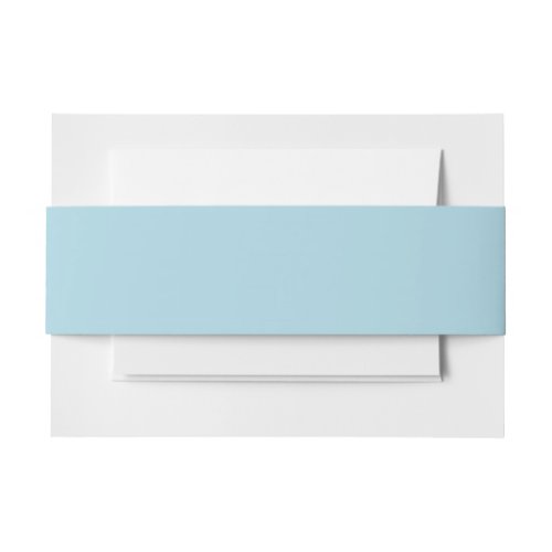 Light Blue Solid Color Invitation Belly Band
