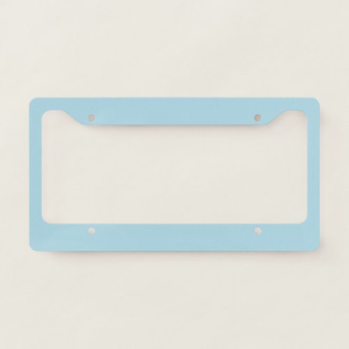 Light Blue Solid Color License Plate Frame