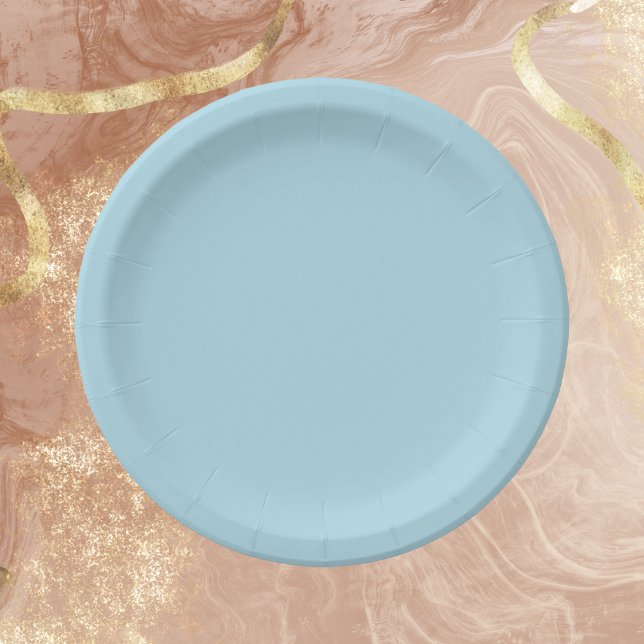 Light Blue Solid Color Paper Plates (Creator Uploaded)